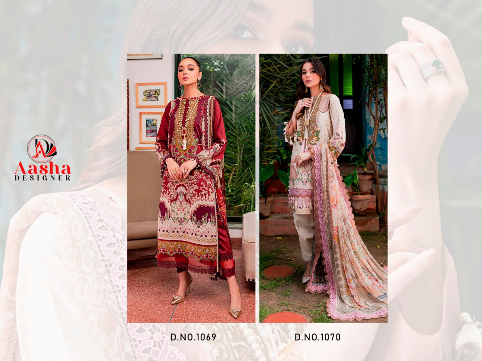 Needle Wonder Vol 8 By Aasha Embroidery Patch Cotton Pakistani Suits Wholesale Clothing Suppliers In Mumbai
